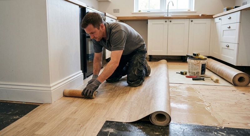 Sheet Linoleum Installation in San Diego County, CA